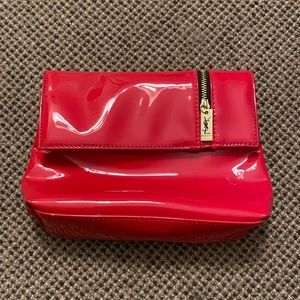 YSL pink leather pouch